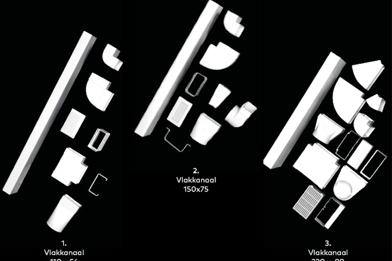 Ventilatiekanalen en platte buis