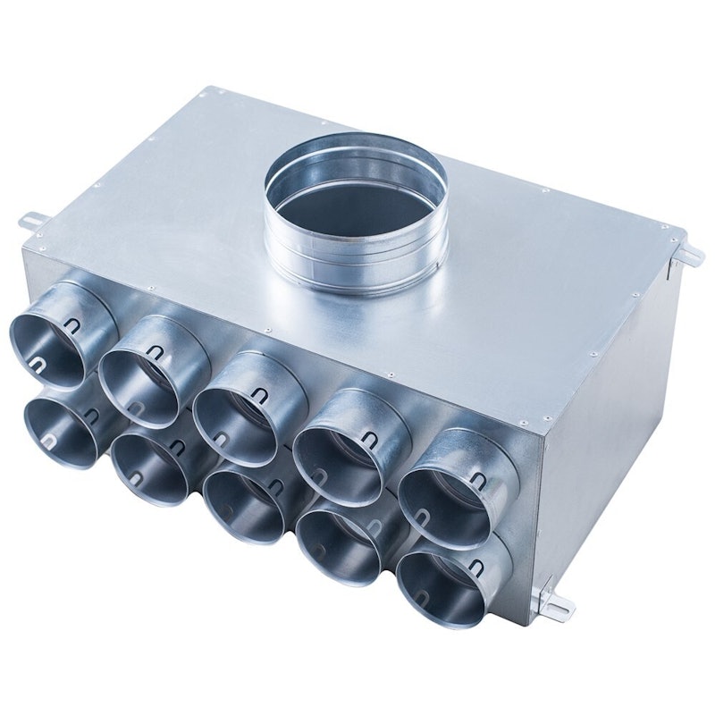 Luchtverdeelkast 160 10x75mm 2 rijen uitgang haaks 25160101