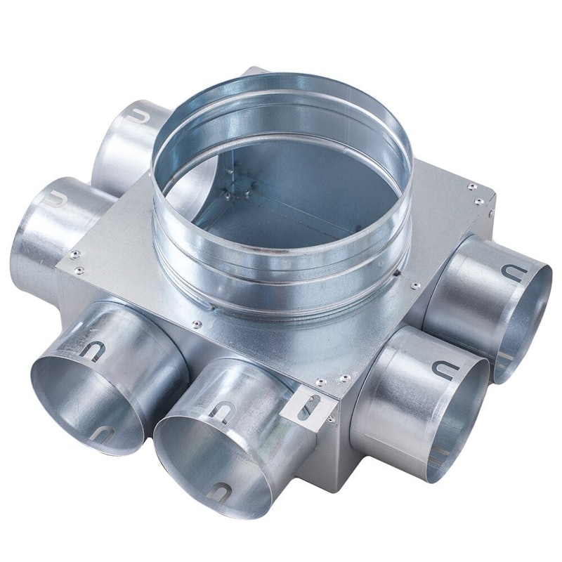 Luchtverdeelkast 160 6x75mm 3 zijdig 25316006