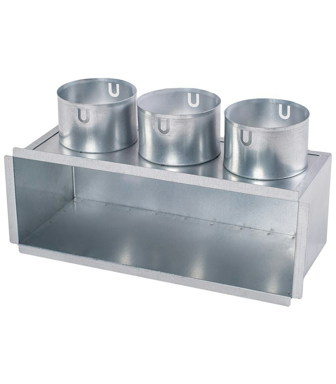 Plenumkast voor luchtverdeel rooster dubbel slot 300 2x75 haaks 25623002 2