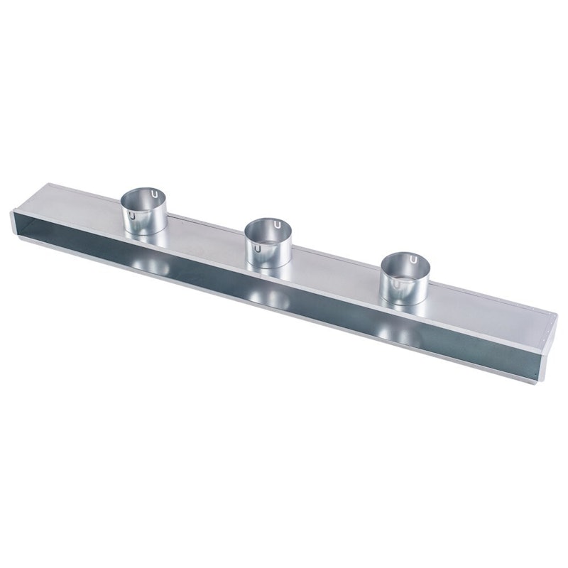 Plenumkast voor luchtverdeel rooster enkel slot 1000 3x75 haaks 25610002