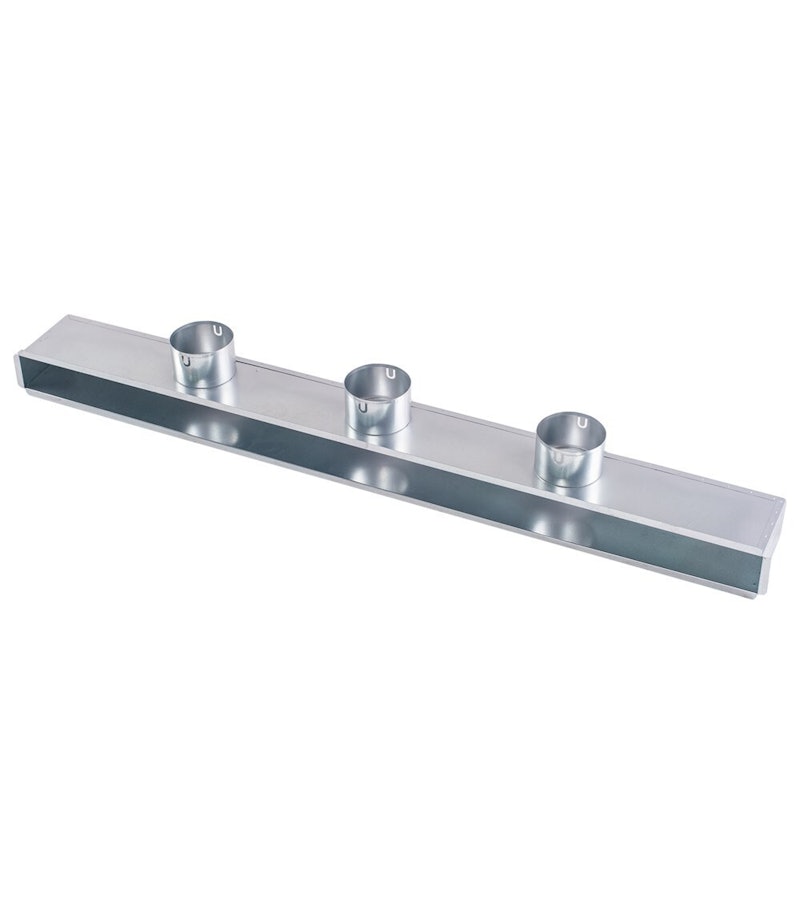 Plenumkast voor luchtverdeel rooster enkel slot 1000 3x75 haaks 25610002