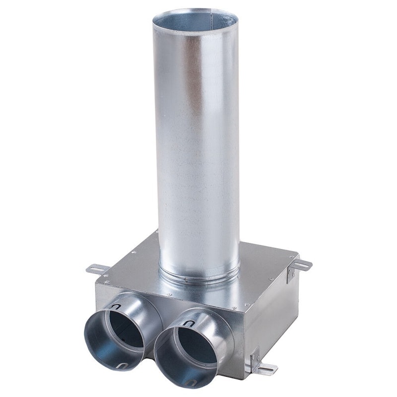 Plenumkast plafond aansluitdiameter 100 2x75 lang 25500100