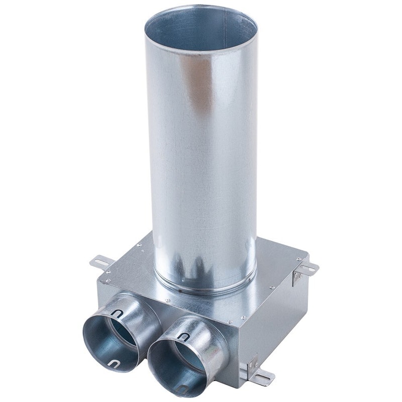 Plenumkast plafond aansluitdiameter 125 2x75 lang 25500125