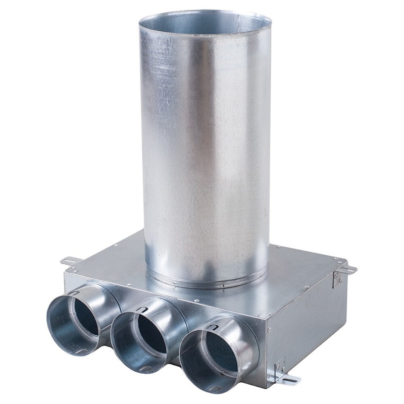 Plenumkast plafond aansluitdiameter 160 3x75 lang 25500160