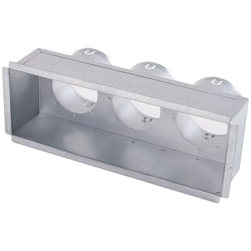 Plenumkast voor luchtverdeel rooster dubbel slot 300 2x75 25623001