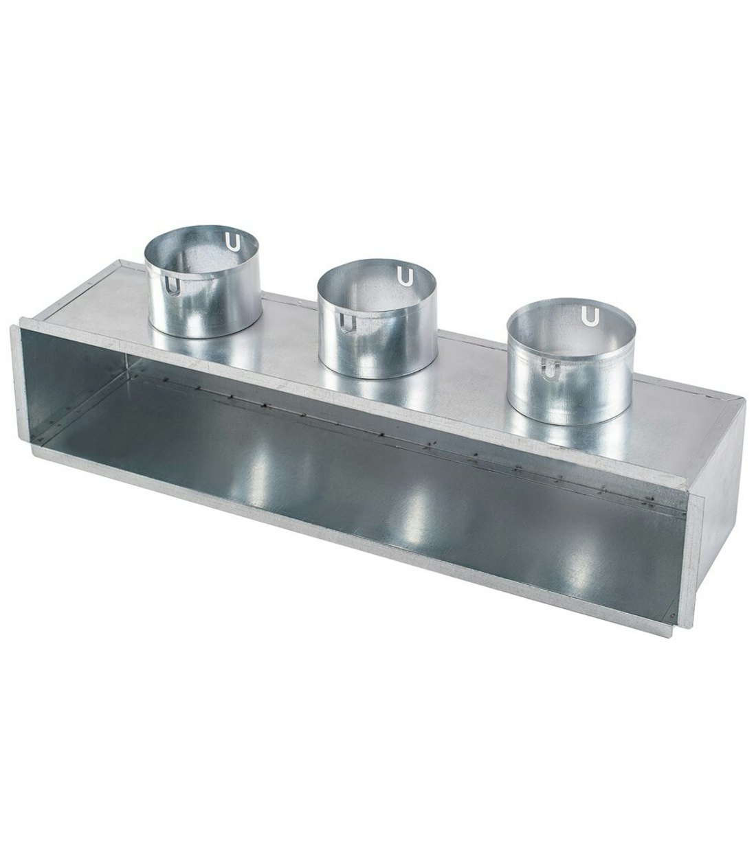 Plenumkast voor luchtverdeel rooster dubbel slot 500 3x75 haak 25625002 2