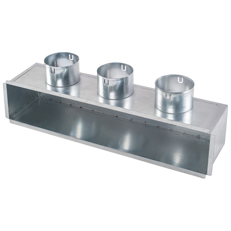 Plenumkast voor luchtverdeel rooster dubbel slot 500 3x75 haak 25625002 2