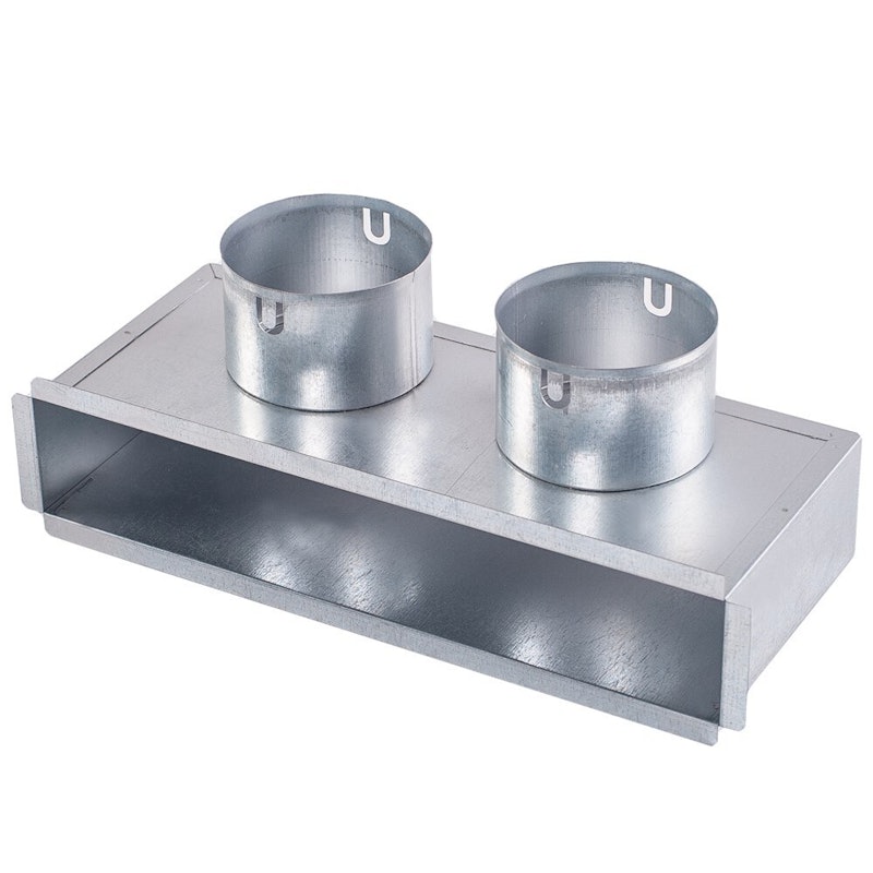 Plenumkast voor luchtverdeel rooster enkel slot 300 2x75 haaks 25613002 2