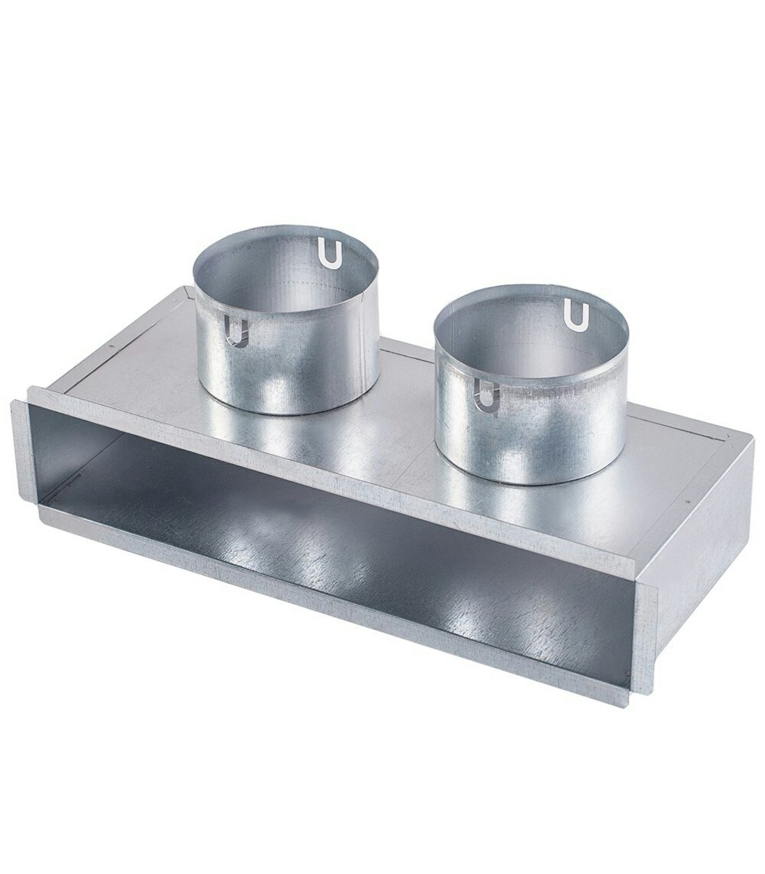 Plenumkast voor luchtverdeel rooster enkel slot 300 2x75 haaks 25613002 2