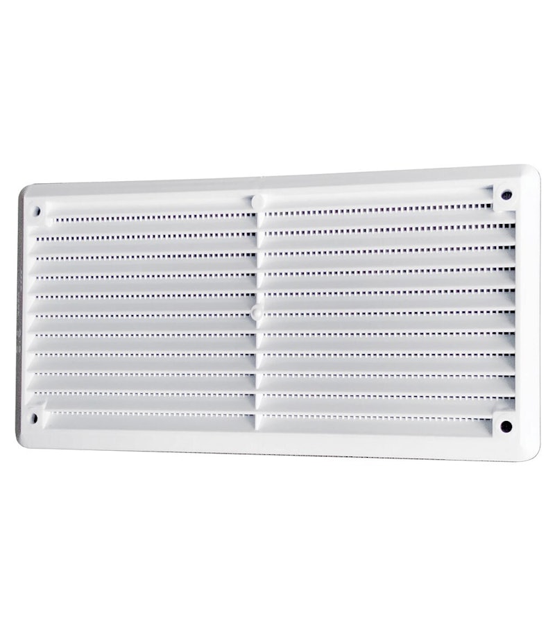 Schoepenrooster met vliegengaas 165x86 mm wit 310 M