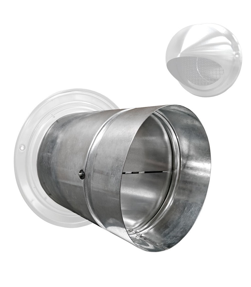 Vlinderklep galvaniseerd 21900150 20400150 back