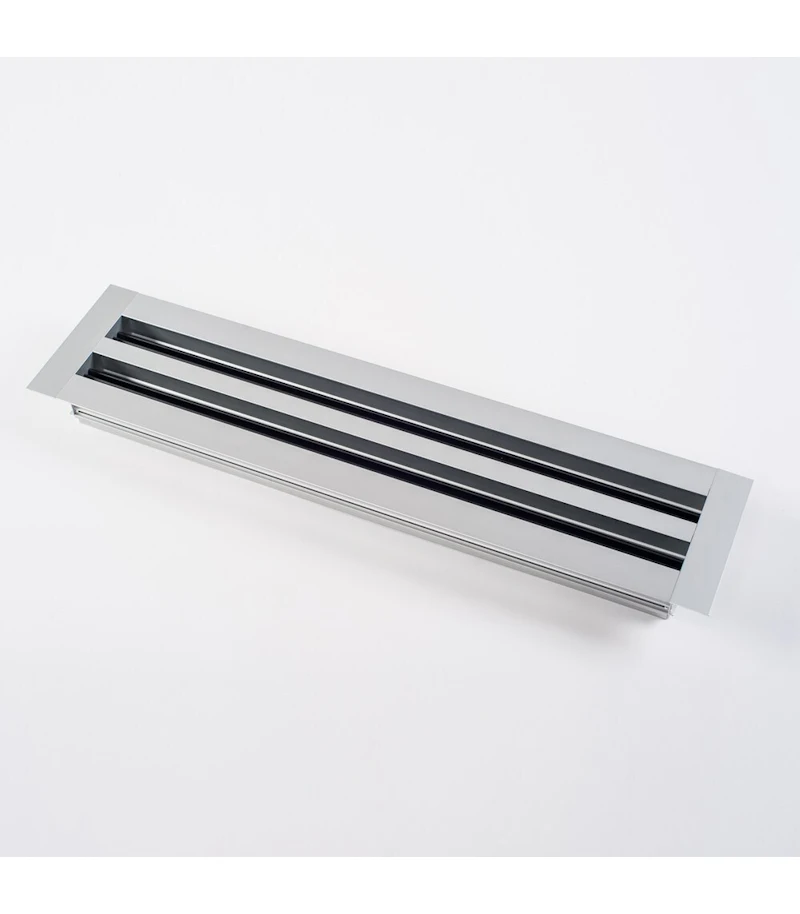 Luchtverdeel rooster dubbel slot 500x104mm aluminium 25602500