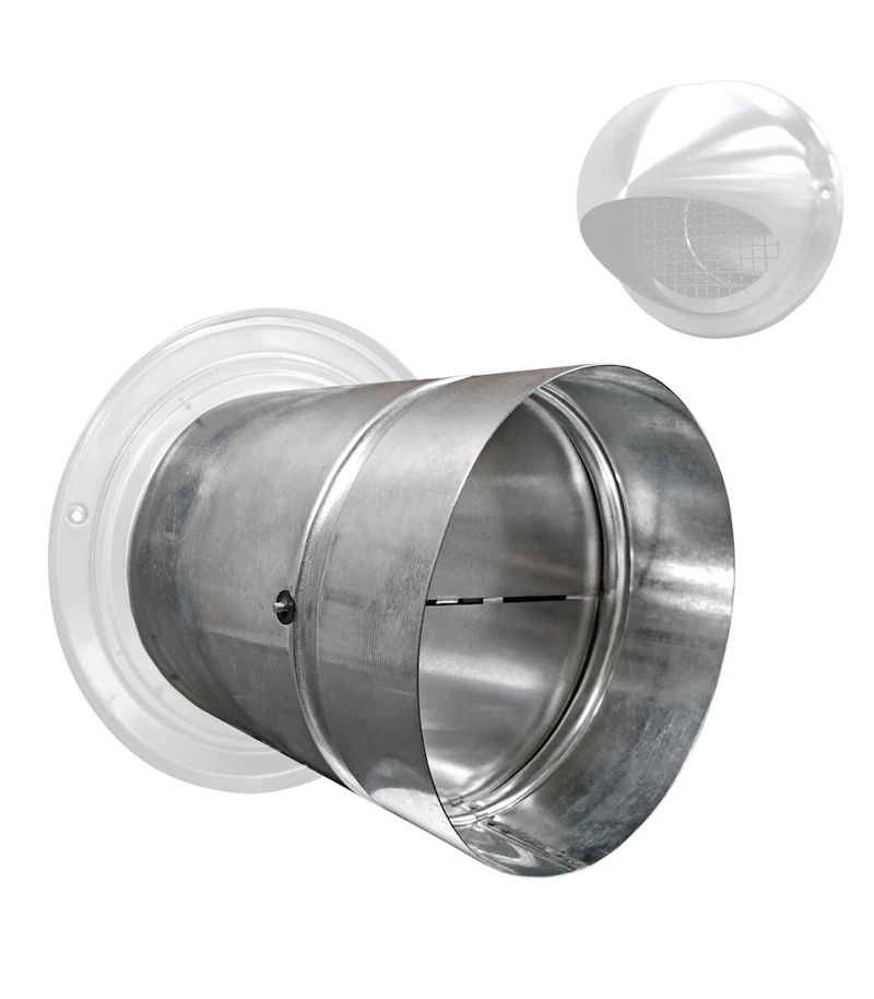 Vlinderklep galvaniseerd 21900150 20400150 back